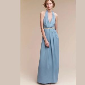 NWOT BHLDN JILL STUART RASA DRESS BLUE MAXI GOWN Z435-12